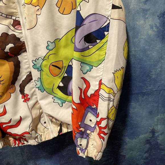 MEMBERS ONLY NICKELODEON RUGRATS -‎ Men's White Lined Hoodie Jacket - Size Small - Picture 4 of 7